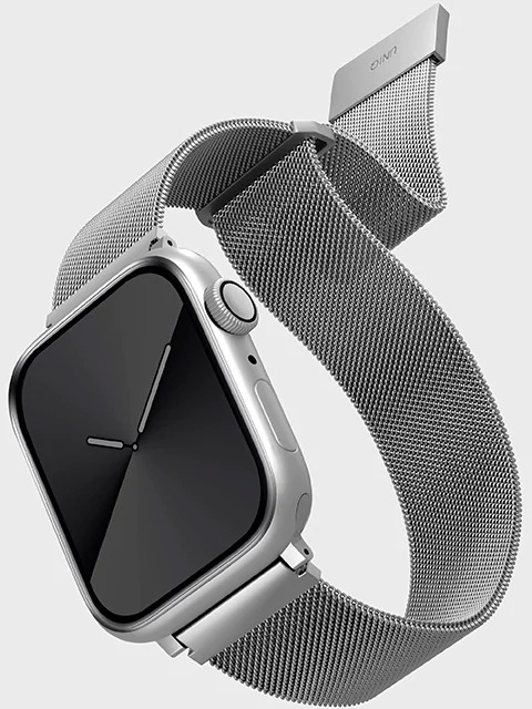 Ремешок Uniq Dante Strap Mesh Steel (44MM-DANSIL) для Apple Watch 42/44/45 mm (Silver) купить в интернет-магазине icover