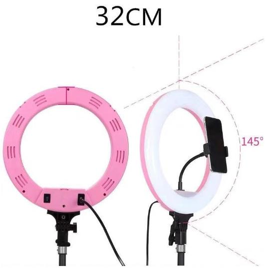 Кольцевая светодиодная LED лампа Circle LED Lamp с держателем и пультом 32 см (Pink) купить в интернет-магазине icover