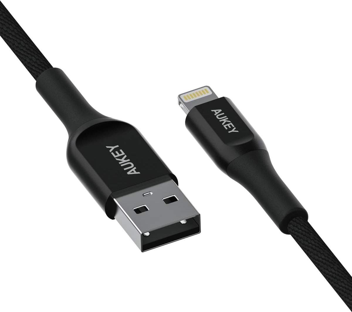 Кабель Aukey Kevlar (CB-AKL2-BL) USB-A/Lightning 2m (Black) купить в интернет-магазине icover