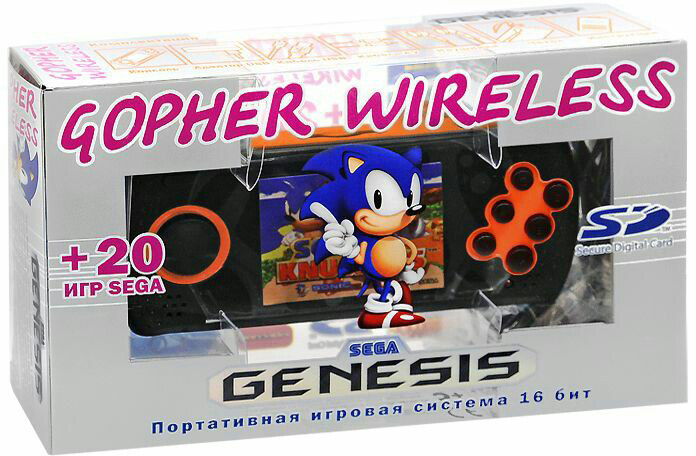 Sega Genesis Gopher Wireless - портативная игровая приставка + SD карта + 370 игр (Orange) купить в интернет-магазине icover