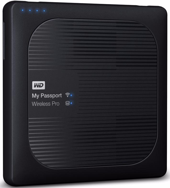 Беспроводной внешний жесткий диск Western Digital My Passport Wireless Pro 2.5" USB 3.0/WiFi 2 Tb WDBP2P0020BBK-RESN (Black) купить в интернет-магазине icover