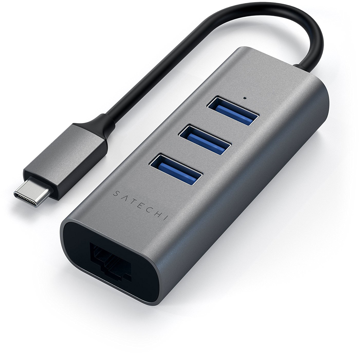 

USB-концентратор Satechi Aluminum USB 3.0 Hub & Ethernet ST-TC2N1USB31AM (Space Gray)