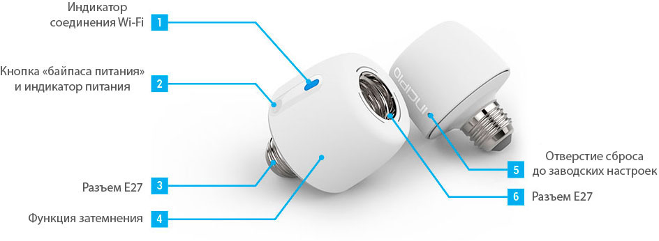 Адаптер для лампы Incipio CommandKit Smart Light Bulb Е27 CMNDKT-001-WHT (White) купить в интернет-магазине icover