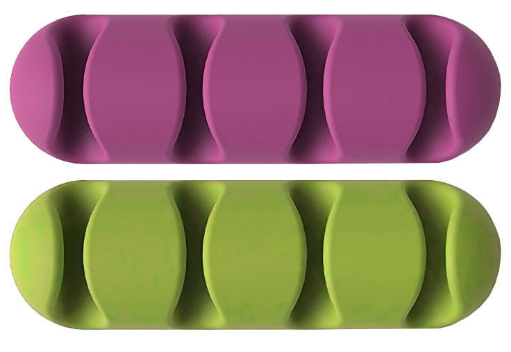 Держатель для проводов Bluelounge CableDrop Multi (Violet/Green) купить в интернет-магазине icover