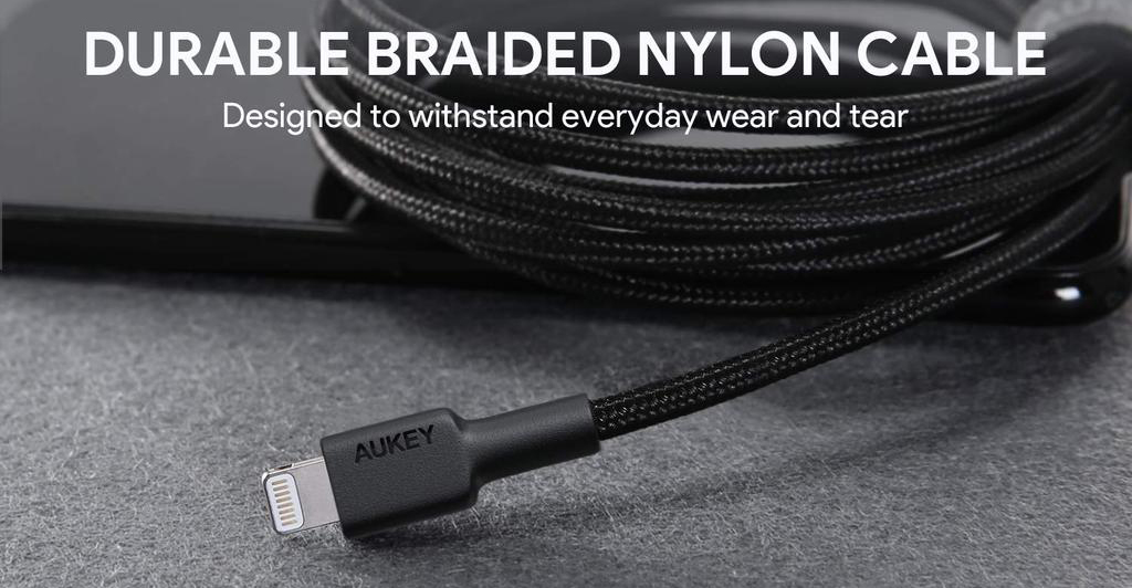 Кабель для iPhone, iPad Aukey CB-AL05 USB-A to Lightning 2m (Black) купить в интернет-магазине icover