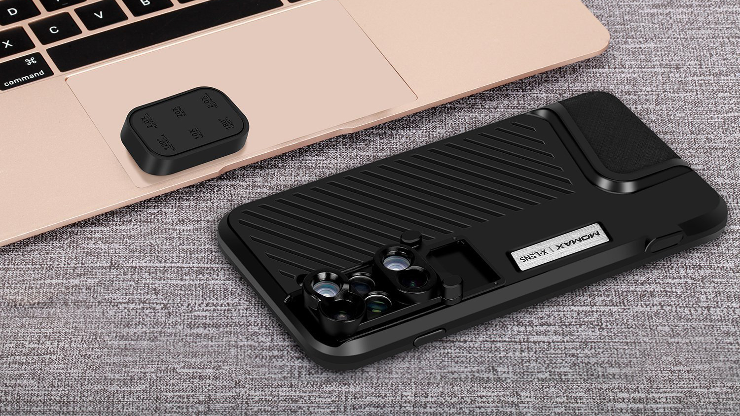 Чехол с объективами Momax 6-in-1 Lens Case CAMC2D для iPhone 7/8 Plus (Black) купить в интернет-магазине icover