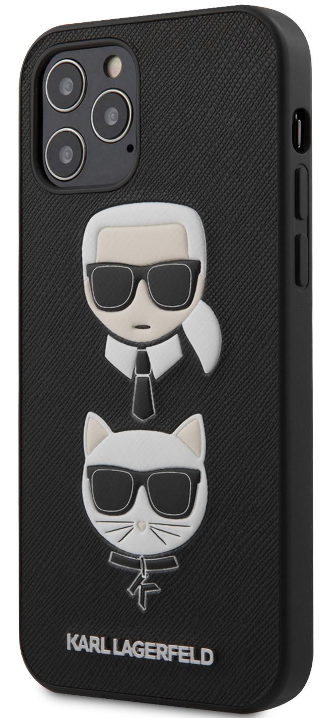 

Чехол Karl Lagerfeld PU Saffiano Karl and Choupette (KLHCP12MSAKICKCBK) для iPhone 12/12 Pro (Black)
