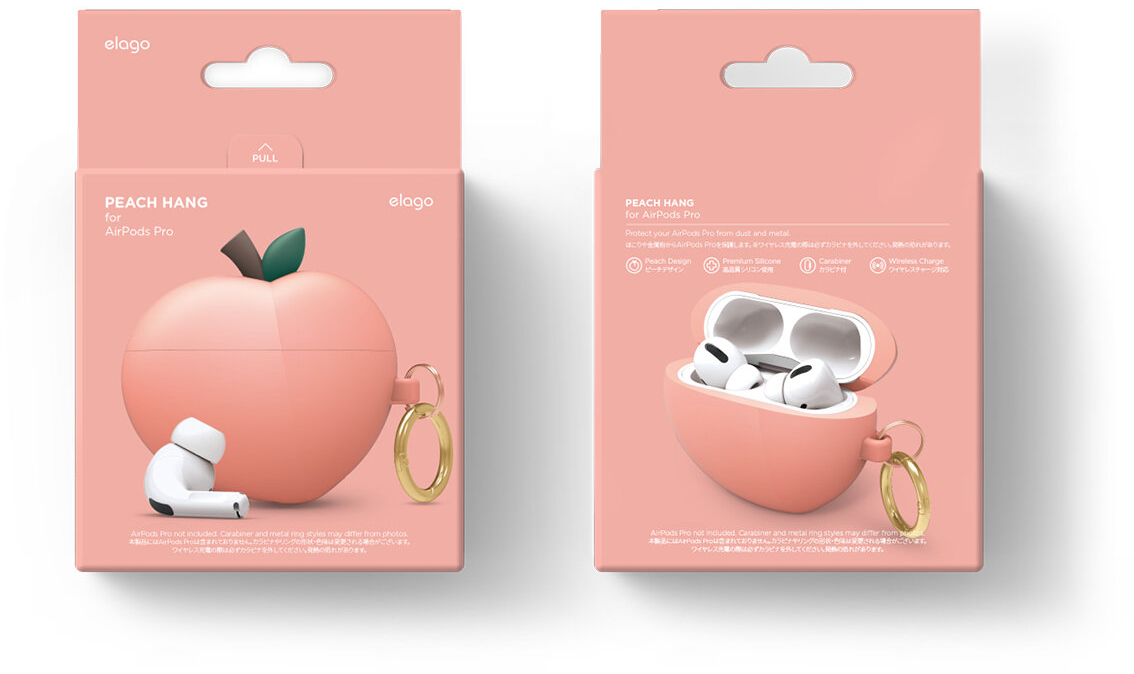 Чехол Elago Silicone Peach (EAPP-PEACH-PE) для AirPods Pro (Peach) купить в интернет-магазине icover