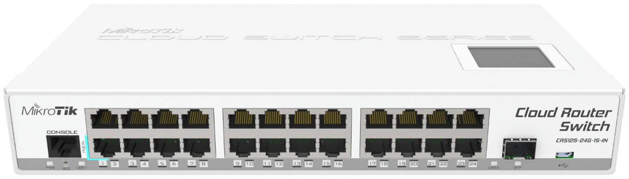 Коммутатор MikroTik Cloud Router Switch (CRS125-24G-1S-IN)  купить в интернет-магазине icover