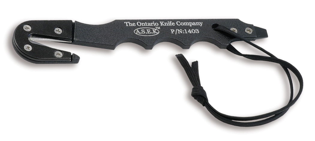 Ontario Asek Strap Cutter/Multi-Tool (ONT/1403) - нож cтропорез (Black) купить в интернет-магазине icover