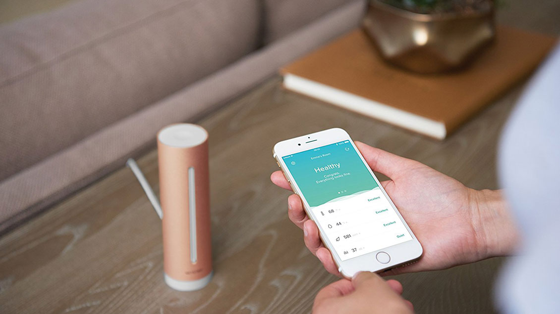 Домашняя метеостанция Netatmo Healthy Home Coach NHC-US для iOS/Android (Pink) купить в интернет-магазине icover
