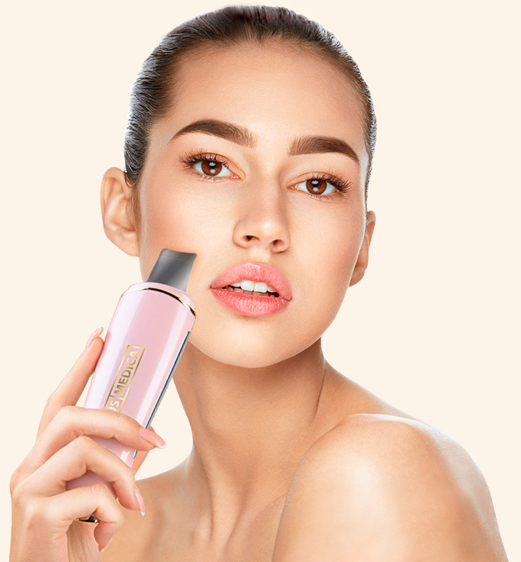 Аппарат для ультразвуковой чистки лица US Medica Sapphire (Pink) купить в интернет-магазине icover
