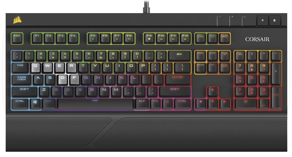 Клавиатура Corsair STRAFE RGB Cherry MX Brown USB (Black) купить в интернет-магазине icover