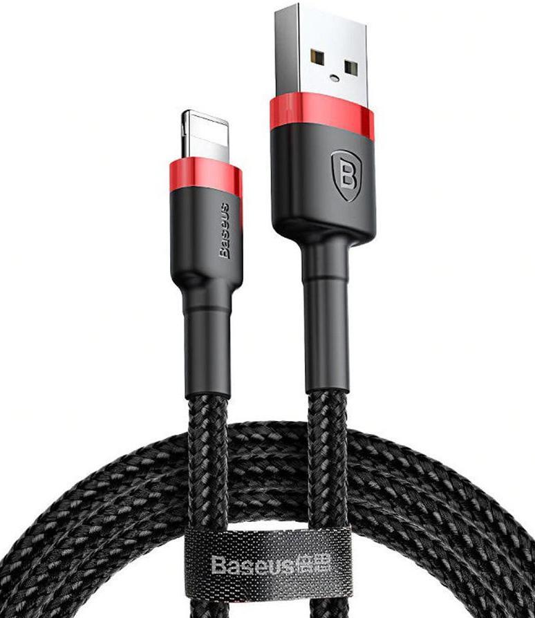Кабель Baseus Cafule (CALKLF-B19) USB/Lightning 1m (Red/Black) купить в интернет-магазине icover