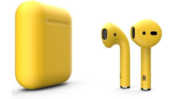 Беспроводные наушники Apple AirPods Color (Matte Yellow) купить в интернет-магазине icover
