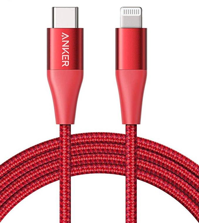 

Кабель для iPod, iPhone, iPad Anker PowerLine+ II (A8652091) Lightning/USB-C 0.9m (Red)