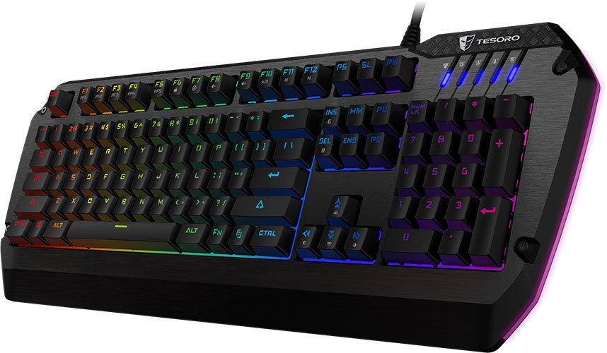 Игровая клавиатура Tesoro Colada Evil Spectrum (Black/Cherry MX Blue) купить в интернет-магазине icover