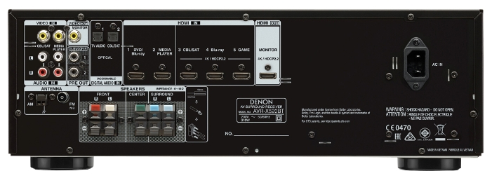 Denon AVR-X520BT - AV-ресивер (Black) купить в интернет-магазине icover