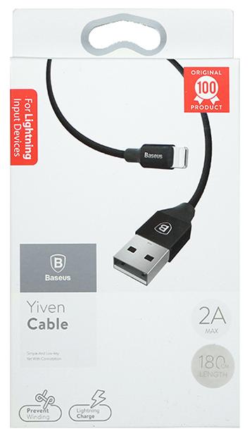 Кабель Baseus Yiven Series USB/Lightning 1.8 m (CALYW-A01) для iPod/iPhone/iPad (Black) купить в интернет-магазине icover