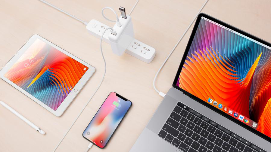 USB-концентратор HyperDrive HDH06 USB-C для блока питания MacBook Pro 15" 87W (White) купить в интернет-магазине icover