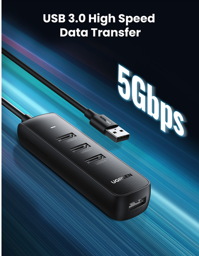 Хаб Ugreen CM416 (80657) USB 3.0 4-Port Hub (Black) купить в интернет-магазине icover