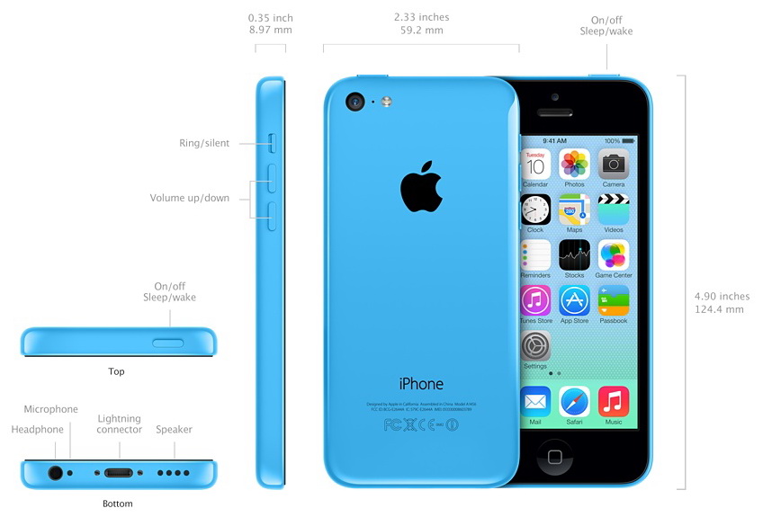 Apple iPhone 5C 16Gb Pink (ME503RU/A) LTE купить в интернет-магазине icover