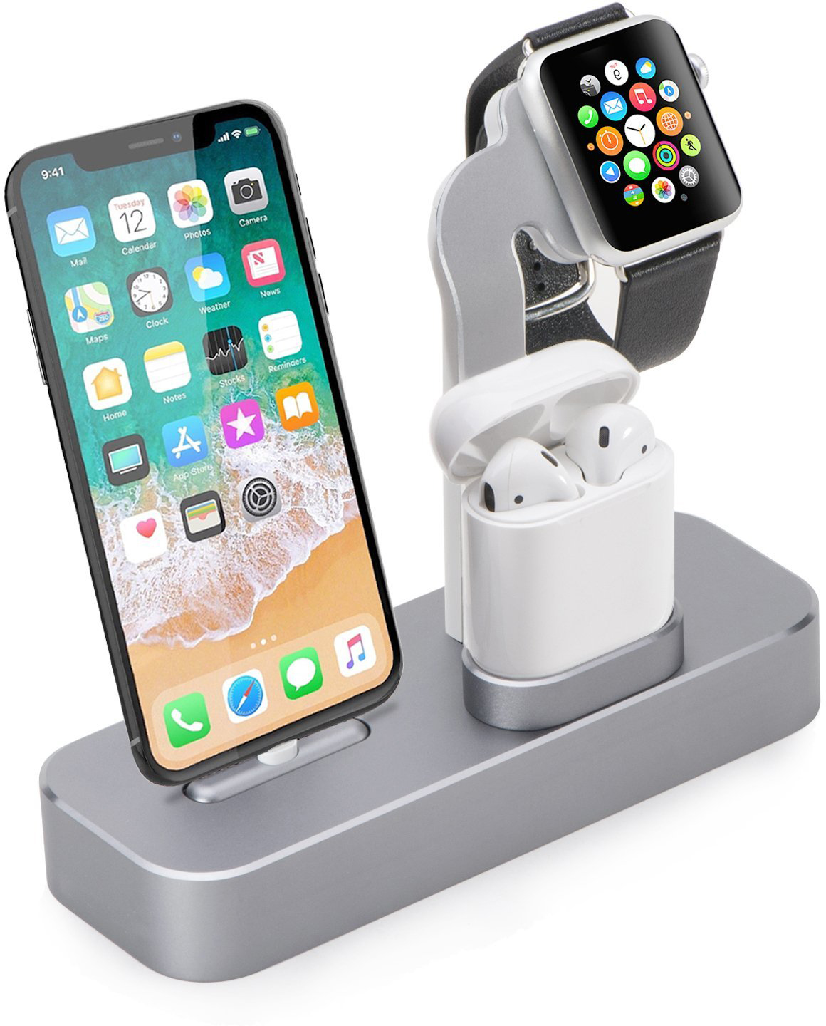 

Док-станция COTEetCI Base19 (CS7201-GY) для Apple Watch/iPhone/AirPods (Space Gray)