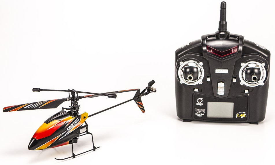 WLToys V911 Micro Helicopter 2.4 Ghz RTF (WLT-V911) - радиоуправляемый вертолет (Black/Orange) купить в интернет-магазине icover