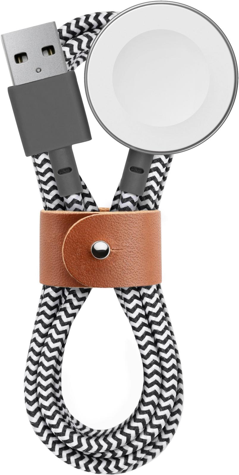 

Кабель зарядный Native Union Belt Cable для Apple Watch (Black/White)