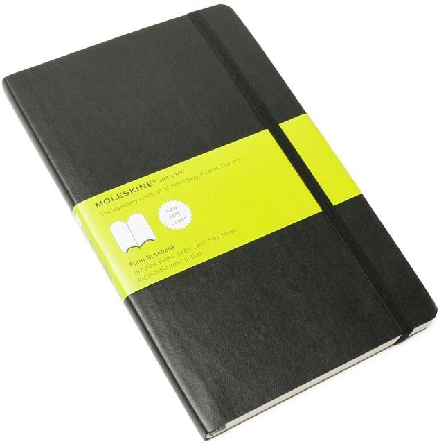 Блокнот нелинованный Moleskine Classic Soft Large QP618 (Black) купить в интернет-магазине icover