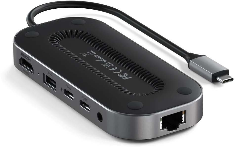 USB-хаб Satechi USB4 Multiport Adapter (ST-U4MGEM) 2.5G Ethernet, 8K HDMI, USB-A, USB-C PD (Space Grey) купить в интернет-магазине icover