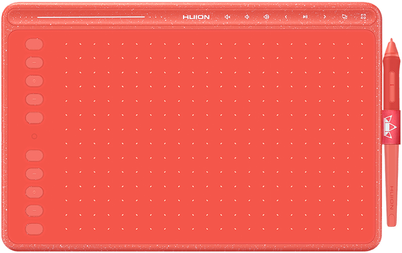 Графический планшет Huion HS611 (Coral Red) купить в интернет-магазине icover