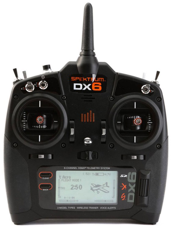 Spektrum DX6 + AR610 DSMX - шестиканальная радиоаппаратура для авиамоделей + приемник купить в интернет-магазине icover