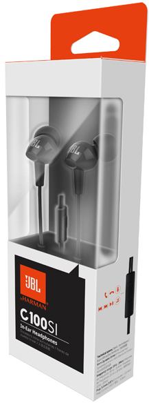 Внутриканальные наушники с микрофоном JBL C100SI JBLC100SIUBLK (Black) купить в интернет-магазине icover