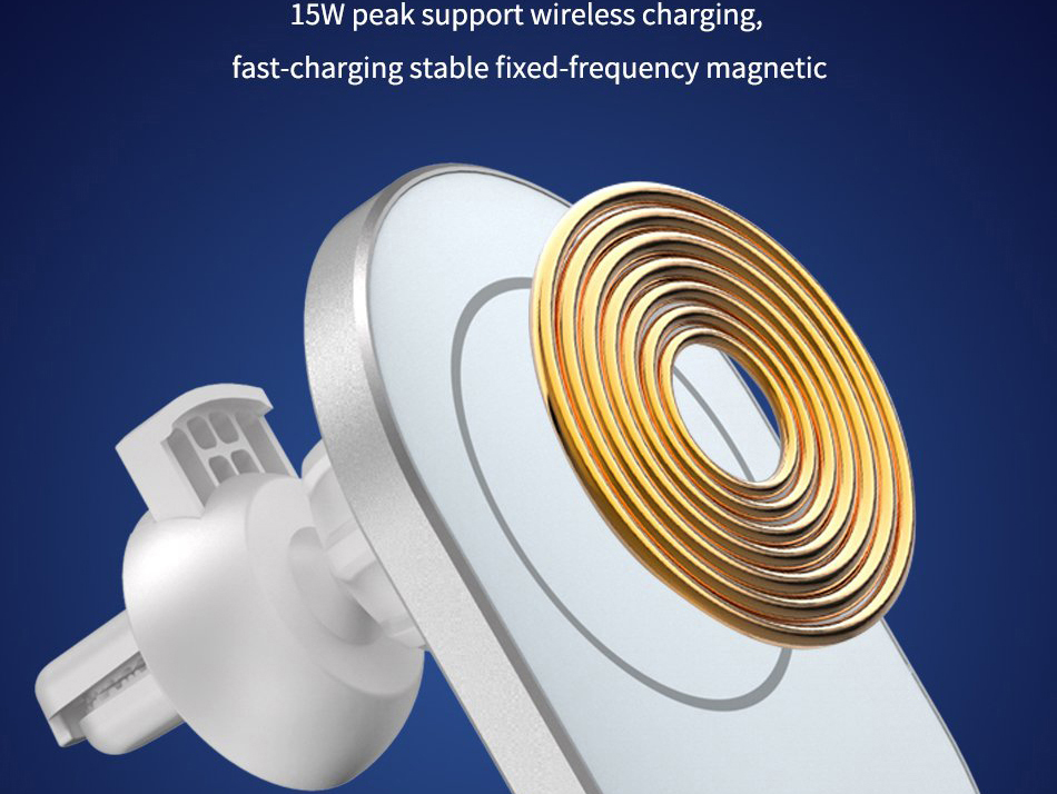 Автодержатель с беспроводной зарядкой Wiwu Magnetic Wireless Charger Car CH-306 (White) купить в интернет-магазине icover