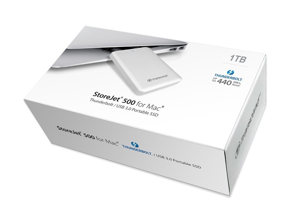 Твердотельный внешний диск Transcend StoreJet M500 1Tb SSD Thunderbolt / USB 3.0 для Mac TS1TSJM500 купить в интернет-магазине icover