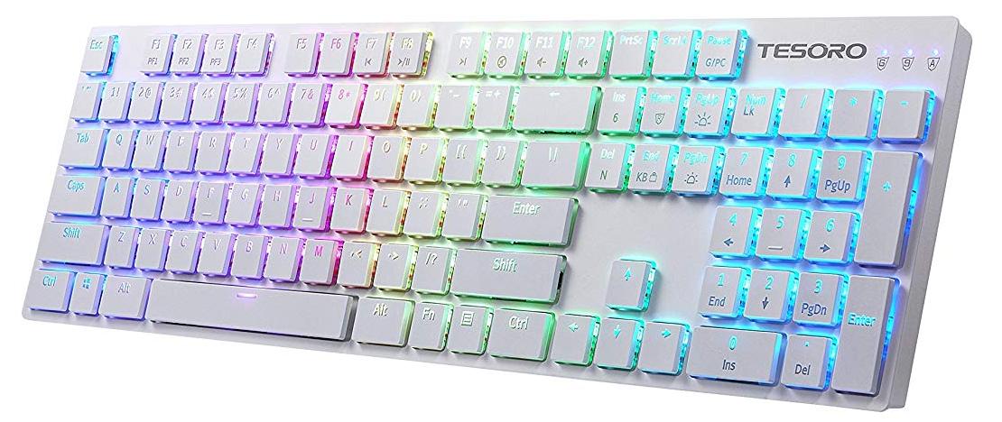 Игровая клавиатура Tesoro Gram XS (White/Kailh Blue) купить в интернет-магазине icover