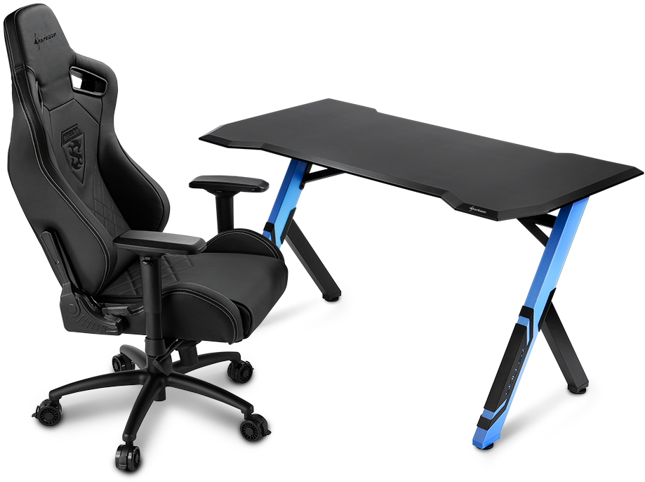 Игровой стол Sharkoon Shark Skiller SGD1 (Black/Blue) купить в интернет-магазине icover