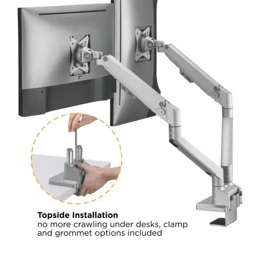 Кронштейн Ridberg Monitor Arm LDT62 Dual LDT62-C024 (White) купить в интернет-магазине icover