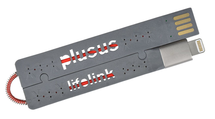 PlusUs LifeLink MFI (LifeLink-FG-GR) - складной кабель Lightning (Gray) купить в интернет-магазине icover