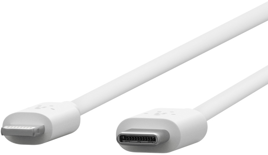Кабель для iPod, iPhone, iPad Belkin Boost Charge USB-C/Lightning 1.2m F8J239bt04-WHT (White) купить в интернет-магазине icover