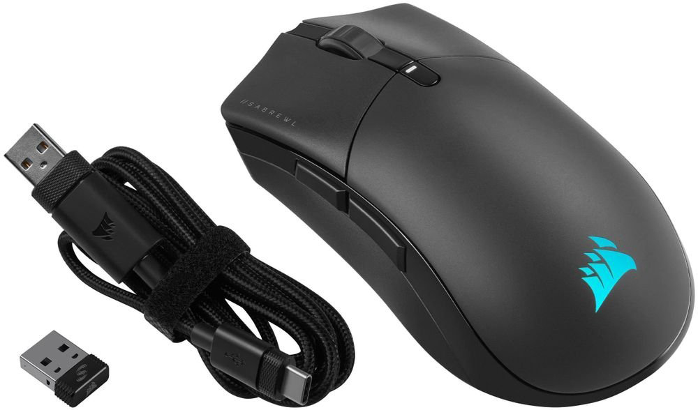 Игровая мышь Corsair Gaming Sabre RGB Pro Wireless CH-9313211-EU (Black) купить в интернет-магазине icover