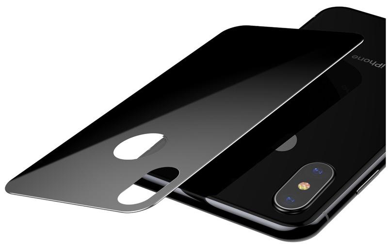 Защитное стекло Baseus Full Coverage Tempered Glass Rear Protector (SGAPIPH65-BM01) для iPhone Xs Max (Black) купить в интернет-магазине icover