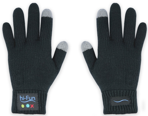 Hi-Fun Hi-Сall Bluetooth (Men Size) - сенсорные перчатки со встроенной гарнитурой (Black) купить в интернет-магазине icover