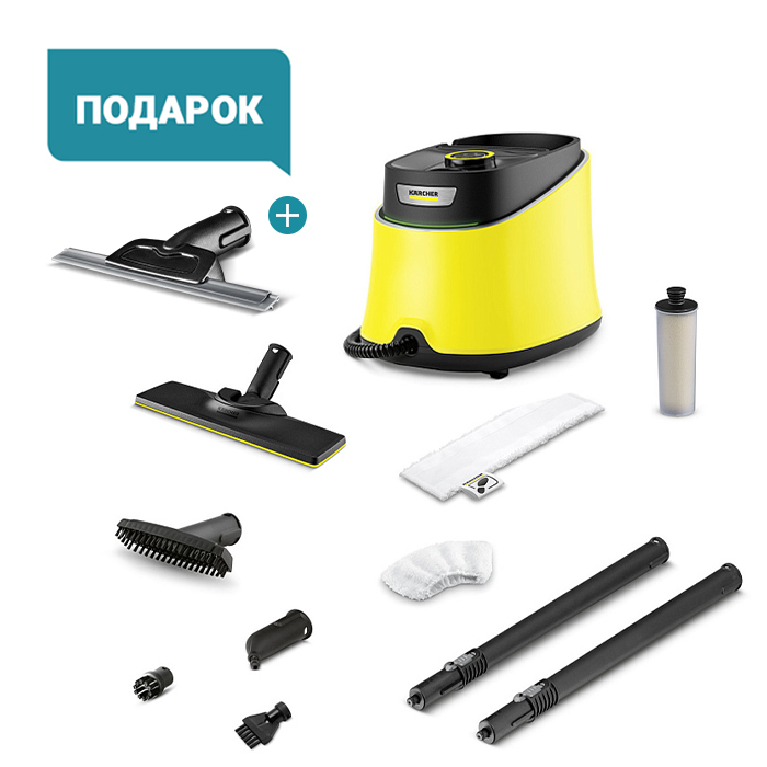 Пароочиститель Karcher SC 3 Deluxe EF (1.513-200.0) + Насадка для мытья окон Karcher (2.863-025.0) купить в интернет-магазине icover