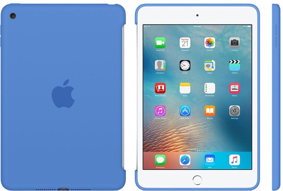 Apple Silicone Case (MM3M2ZM/A) - чехол для Apple iPad mini 4 (Royal Blue) купить в интернет-магазине icover