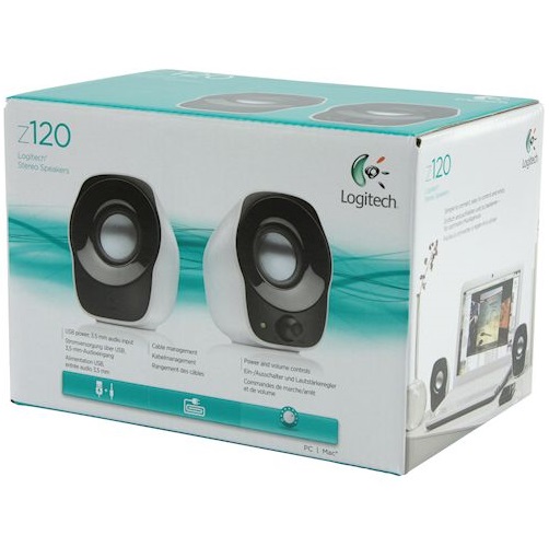 Акустическая система Logitech Z120 Stereo Speakers 980-000513 (White) купить в интернет-магазине icover