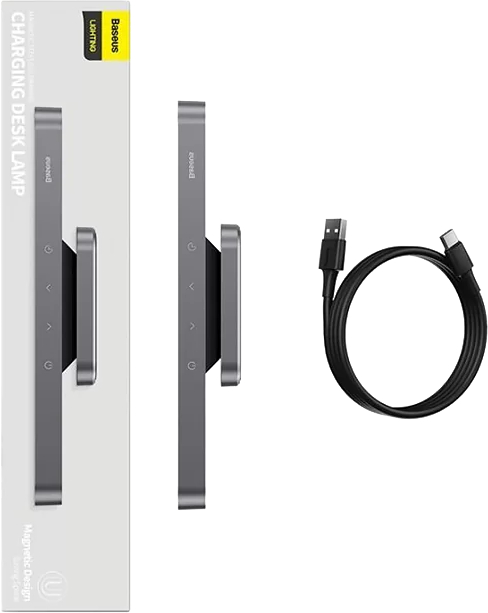 Лампа Baseus Magnetic Stepless Dimming Charging Desk Lamp (Deep Grey) купить в интернет-магазине icover