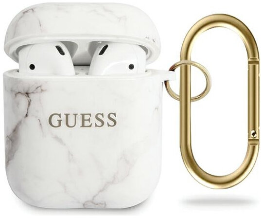 

Чехол Guess CG Mobile (GUACA2TPUMAWH) для AirPods (Marble White)