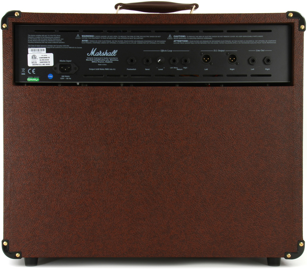 Гитарный комбоусилитель Marshall AS100D Acoustic Soloist Combo (Brown) купить в интернет-магазине icover